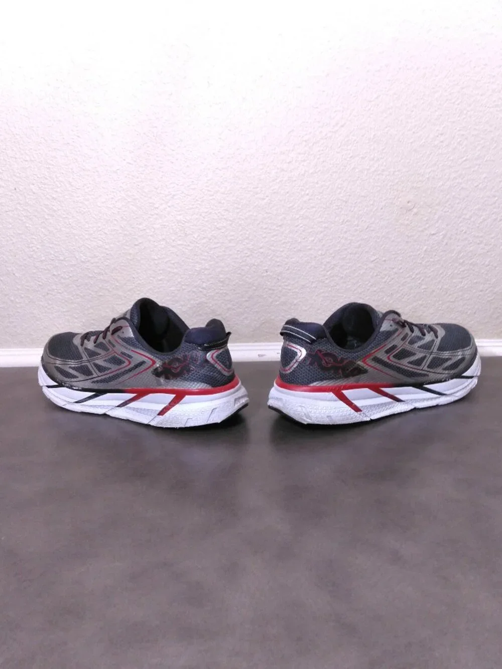 HOKA Clifton 3 Shoes Mens SIZE 14 Silver FORMULA ONE 1012046 SFON Running GYM